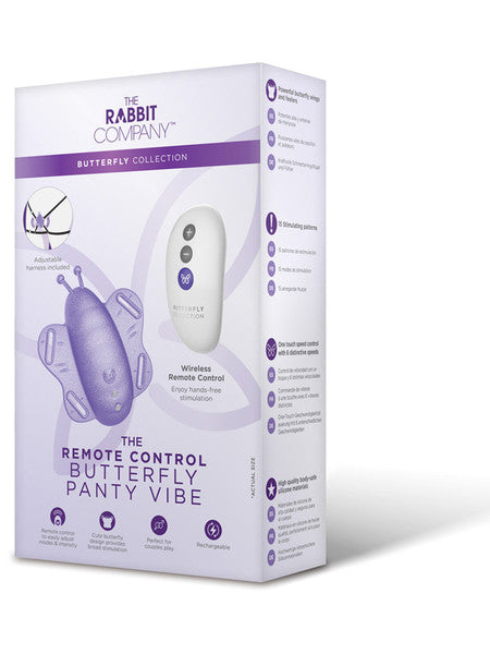 Remote Control Butterfly Panty Vibe Purple - Club X